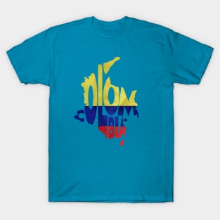 Colombia Typo Map T-Shirt